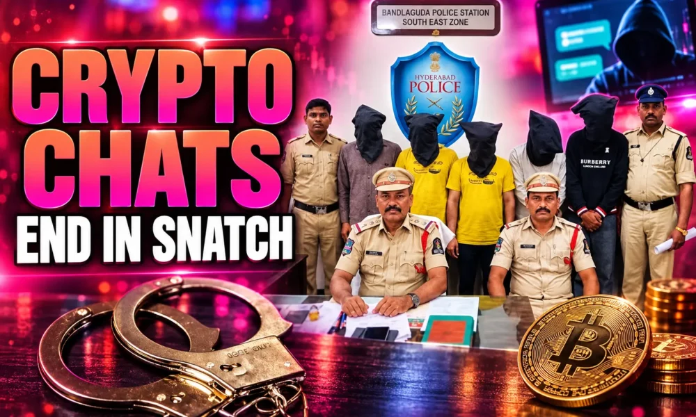 Hyderabad Facebook crypto robbery ₹7 lakh Bandlaguda arrest