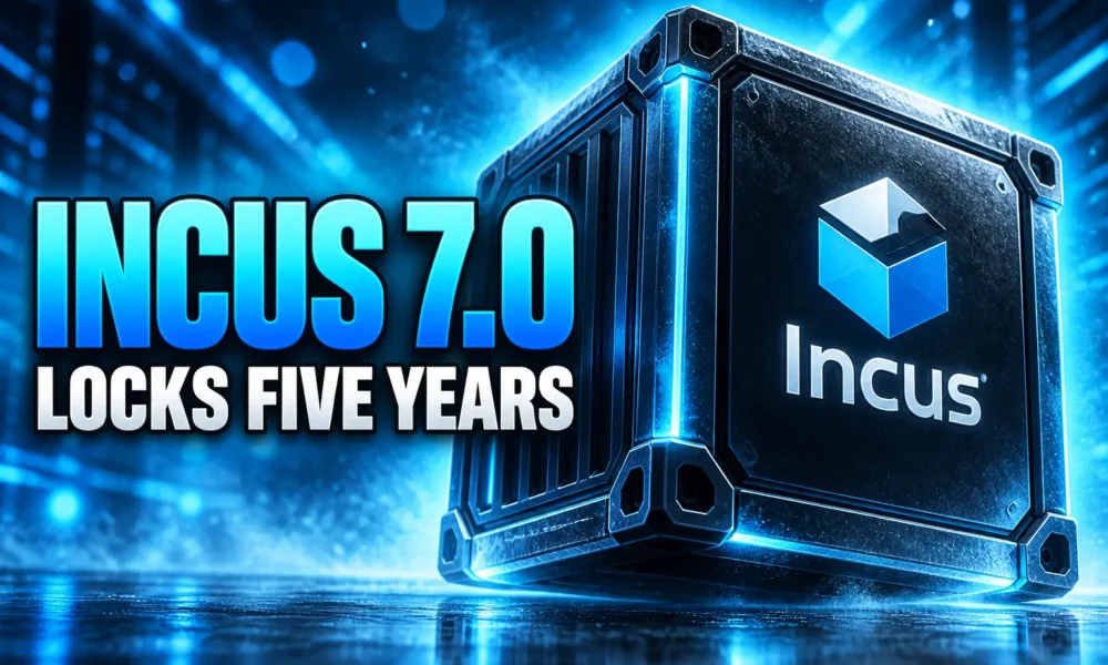 Incus 7.0 LTS container manager five year support