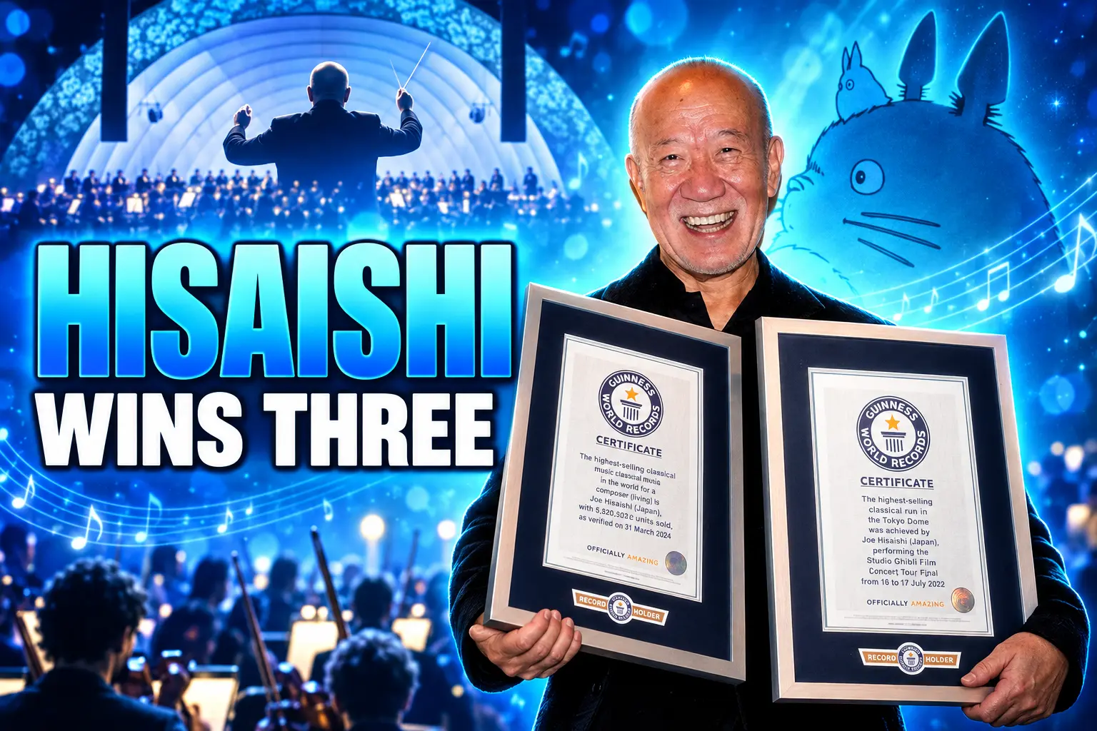 Joe Hisaishi Guinness records Radio City Hollywood Bowl