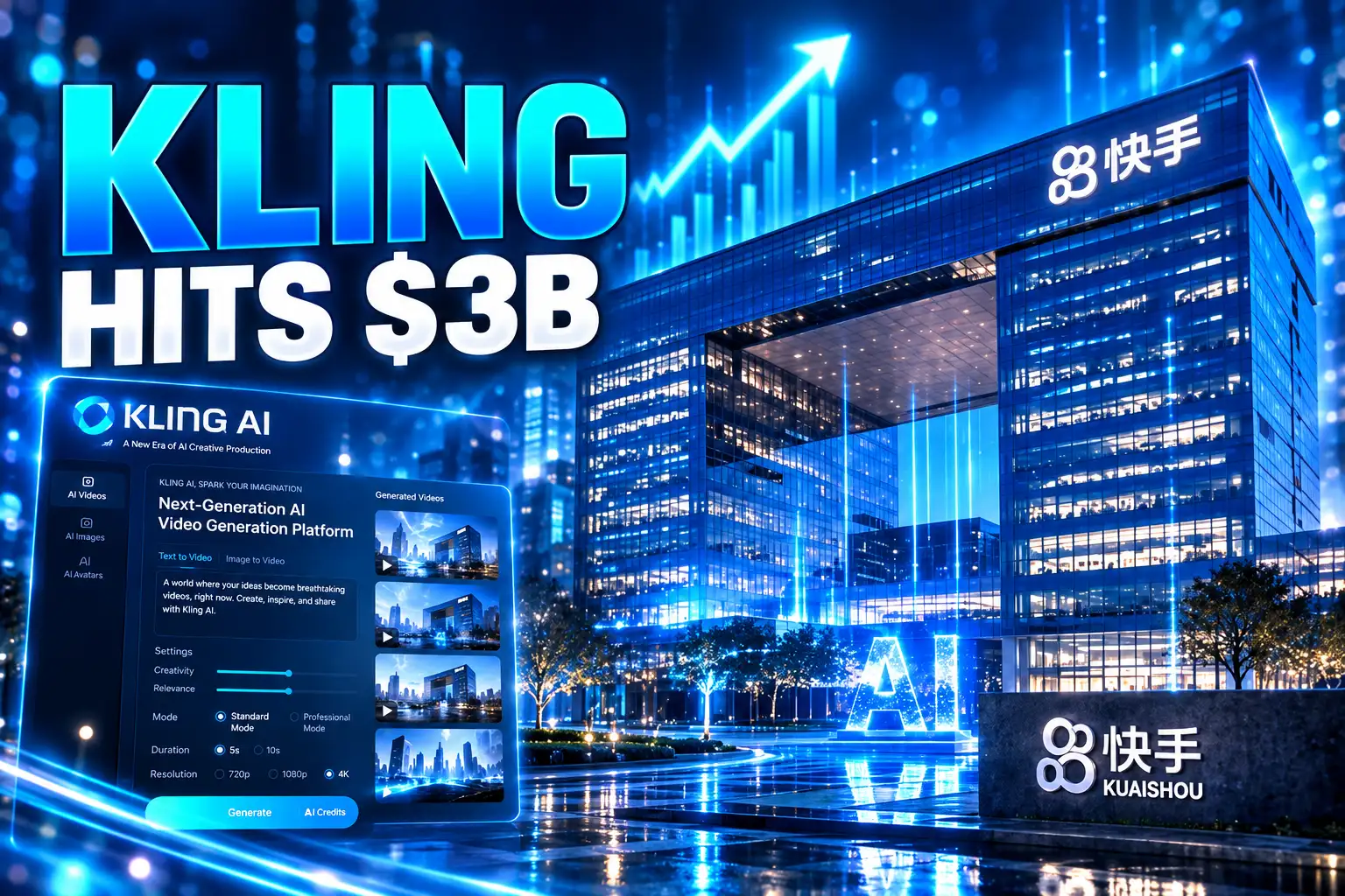 Kling AI $3 billion funding round Kuaishou