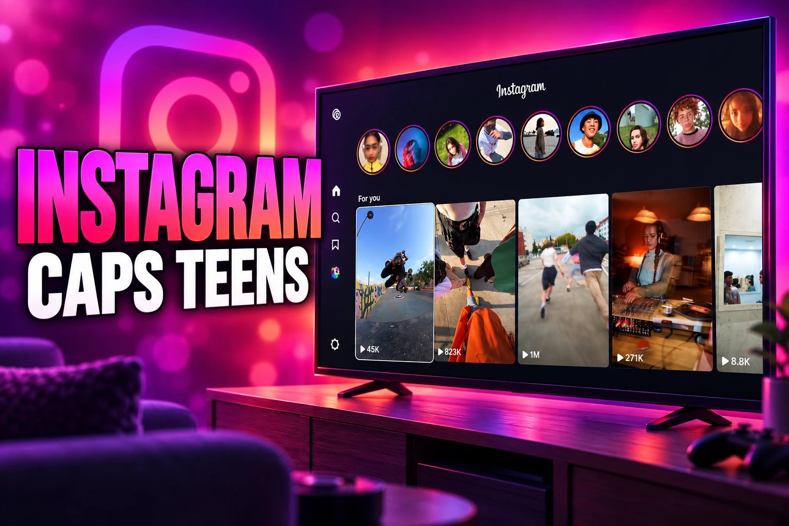 Meta caps teens two hours Instagram Facebook TV