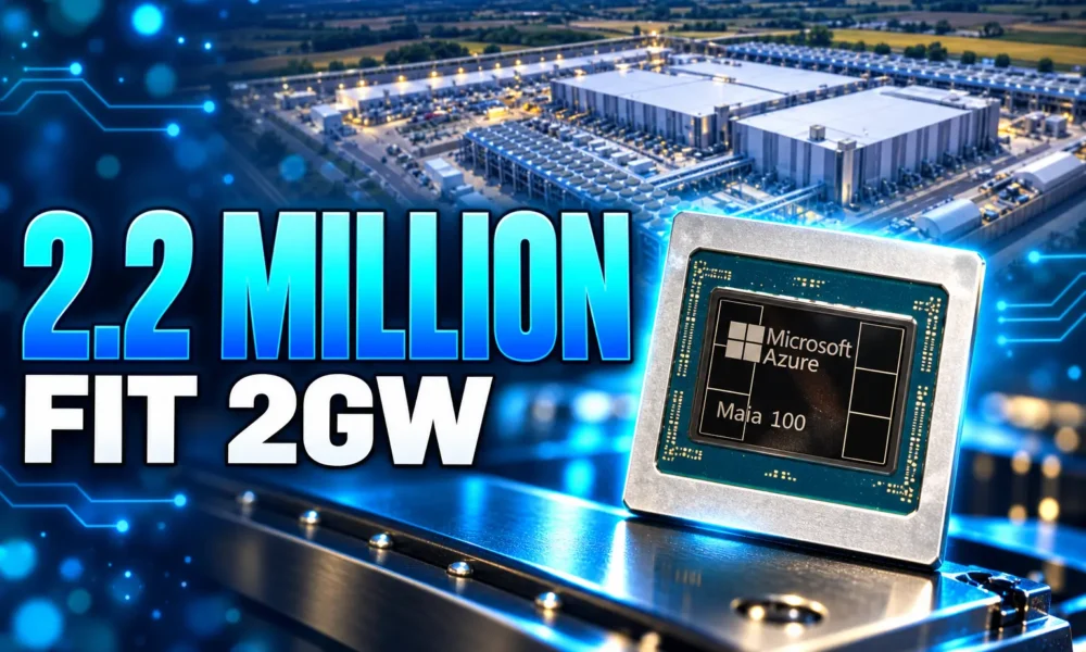 Microsoft 2.2 million AI chips 2 gigawatts capacity