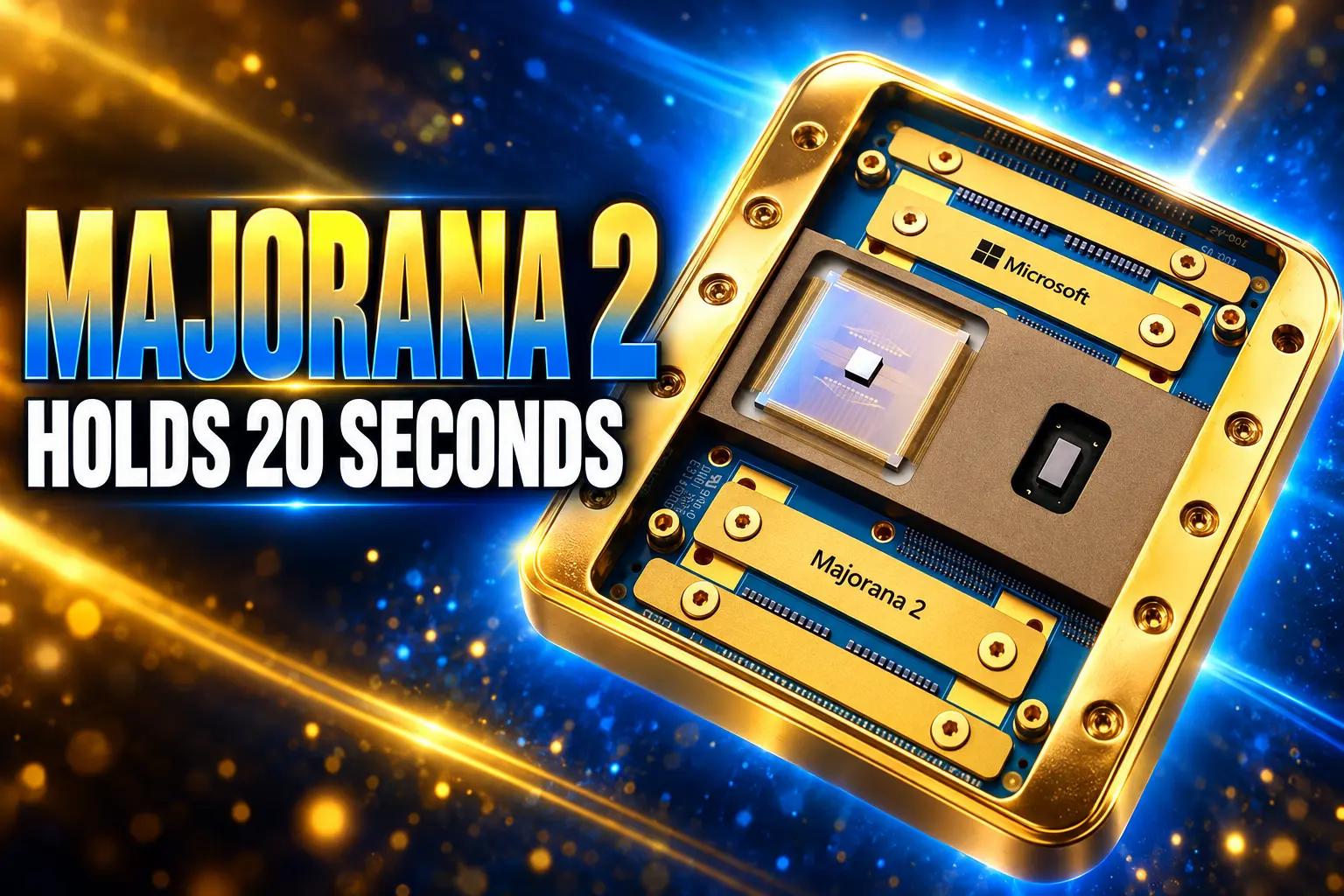 Microsoft Majorana 2 20-second topological qubit chip