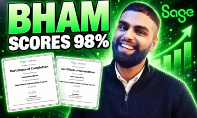 Mohammed Bham Sage Intacct Academy 98 percent score