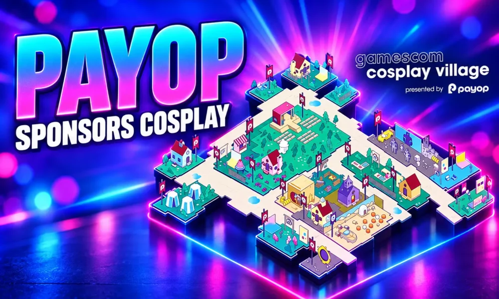 Payop Gamescom Cosplay Village payment sponsor
