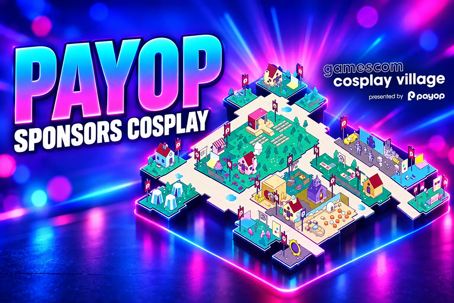 Payop Gamescom Cosplay Village payment sponsor