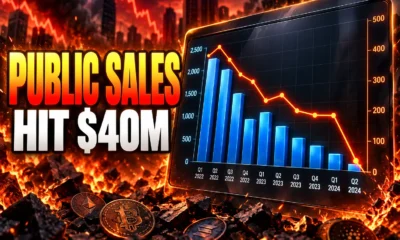 Q2 2026 crypto public token sales $40 million