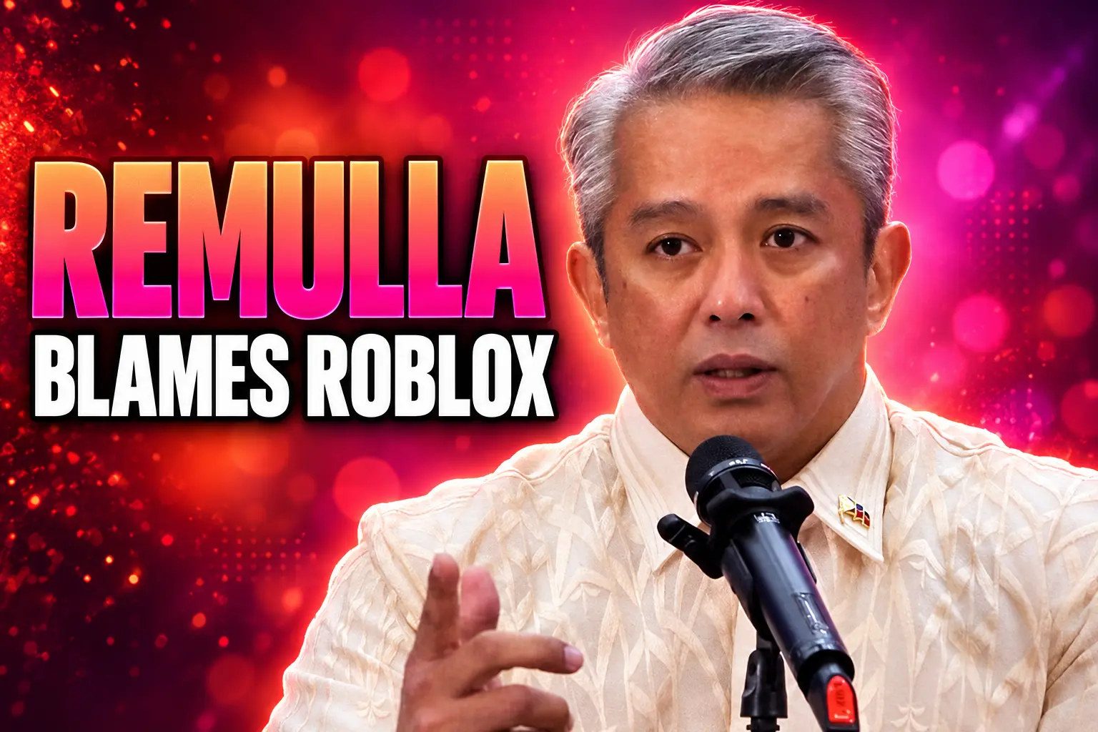 Remulla Roblox chat radicalization Zamboanga school shooting