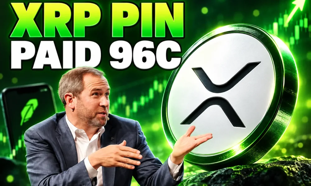 Robinhood XRP 1 a.m. EDT dollar pin contract