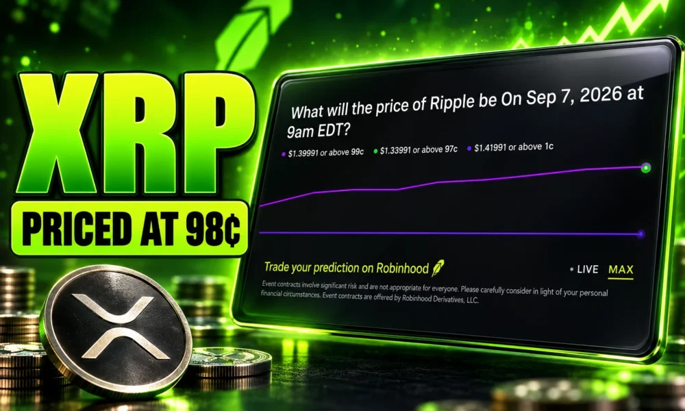 Robinhood XRP 98 cent $1.40 9 a.m. contract