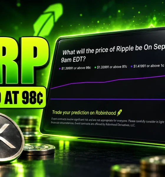 Robinhood XRP 98 cent $1.40 9 a.m. contract