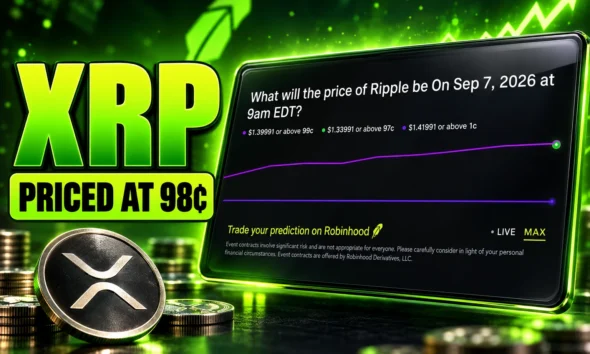 Robinhood XRP 98 cent $1.40 9 a.m. contract