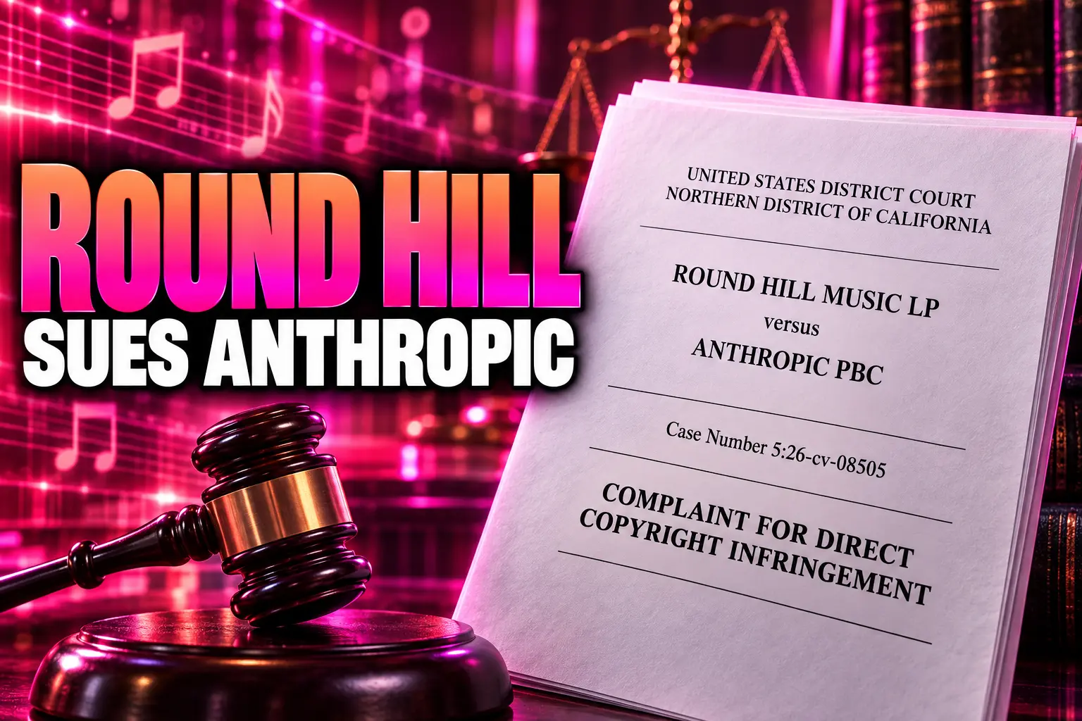 Round Hill Music Anthropic Suno AI training lawsuit