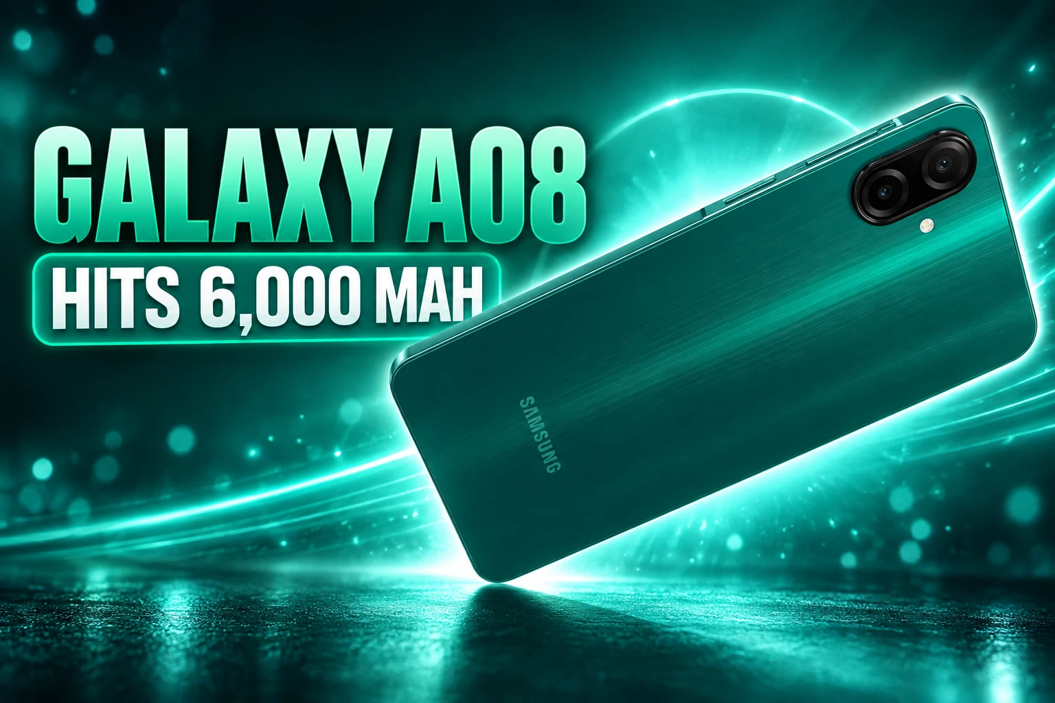 Samsung Galaxy A08 6000 mAh Helio G99 4G listing