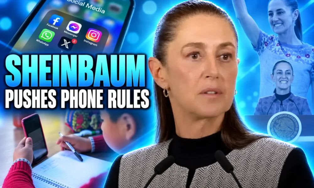Sheinbaum classroom cell phone rules Mexico teachers