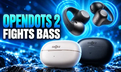 Shokz OpenDots 2 Bassphere clip-on open-ear earbuds