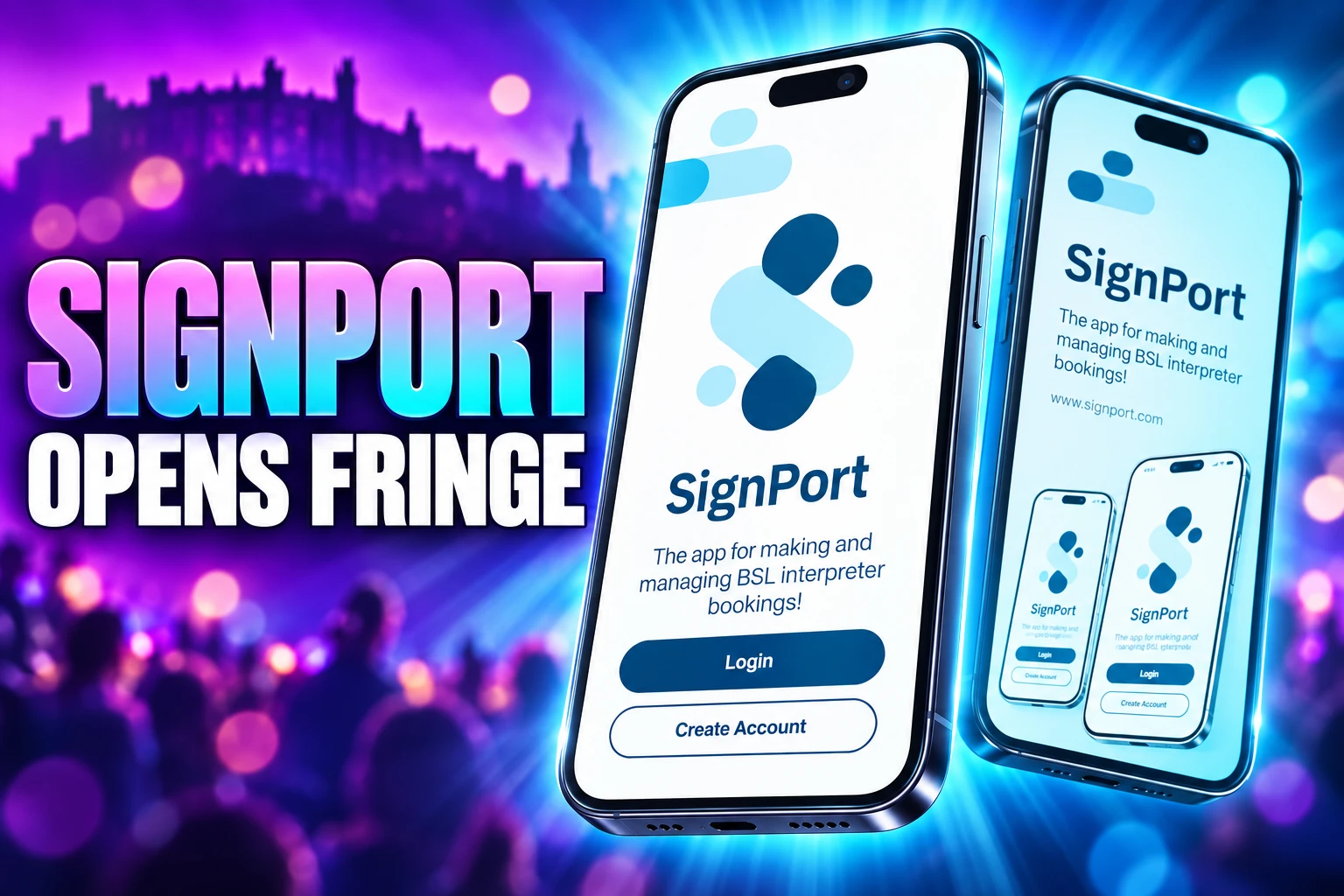 SignPort app BSL interpreter booking Edinburgh Fringe