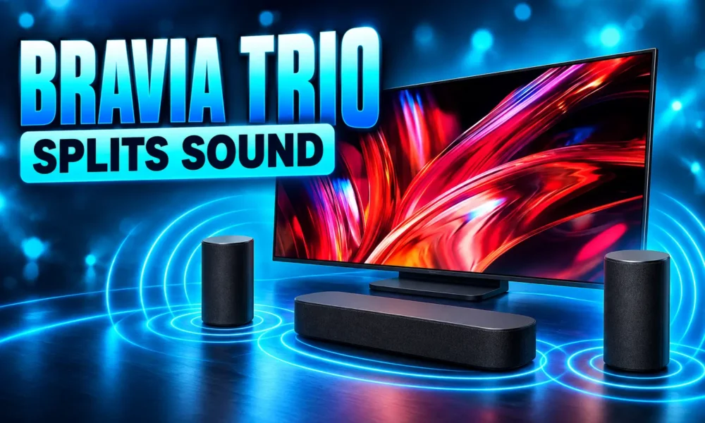 Sony Bravia Theater Trio splits sound huge TVs