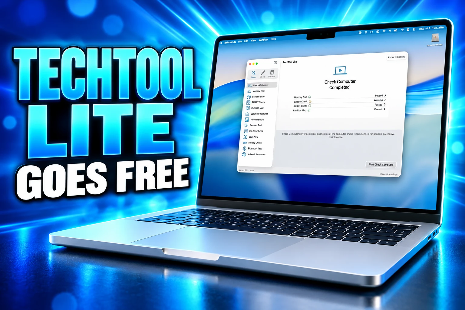 Techtool Lite free Mac diagnostic app from Micromat