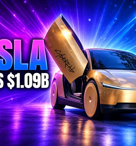 Tesla free cash flow minus 1.09 billion factories AI