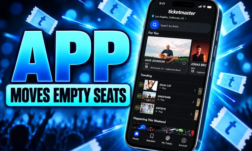 Ticketmaster app Watchlist Last Minute empty seats