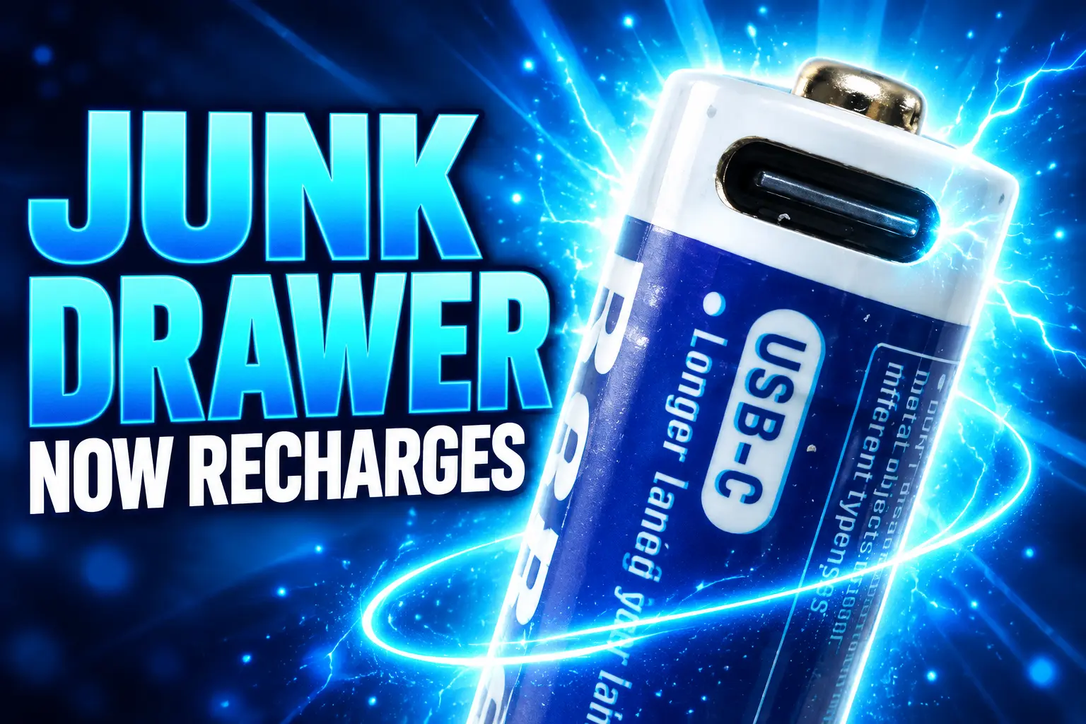 USB-C rechargeable AA cells junk drawer gadgets