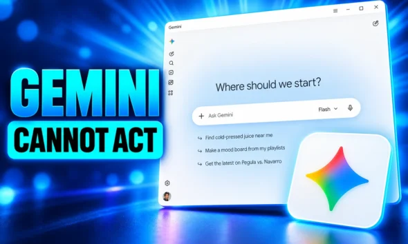 Gemini Windows app cannot delete Gmail or sort Drive