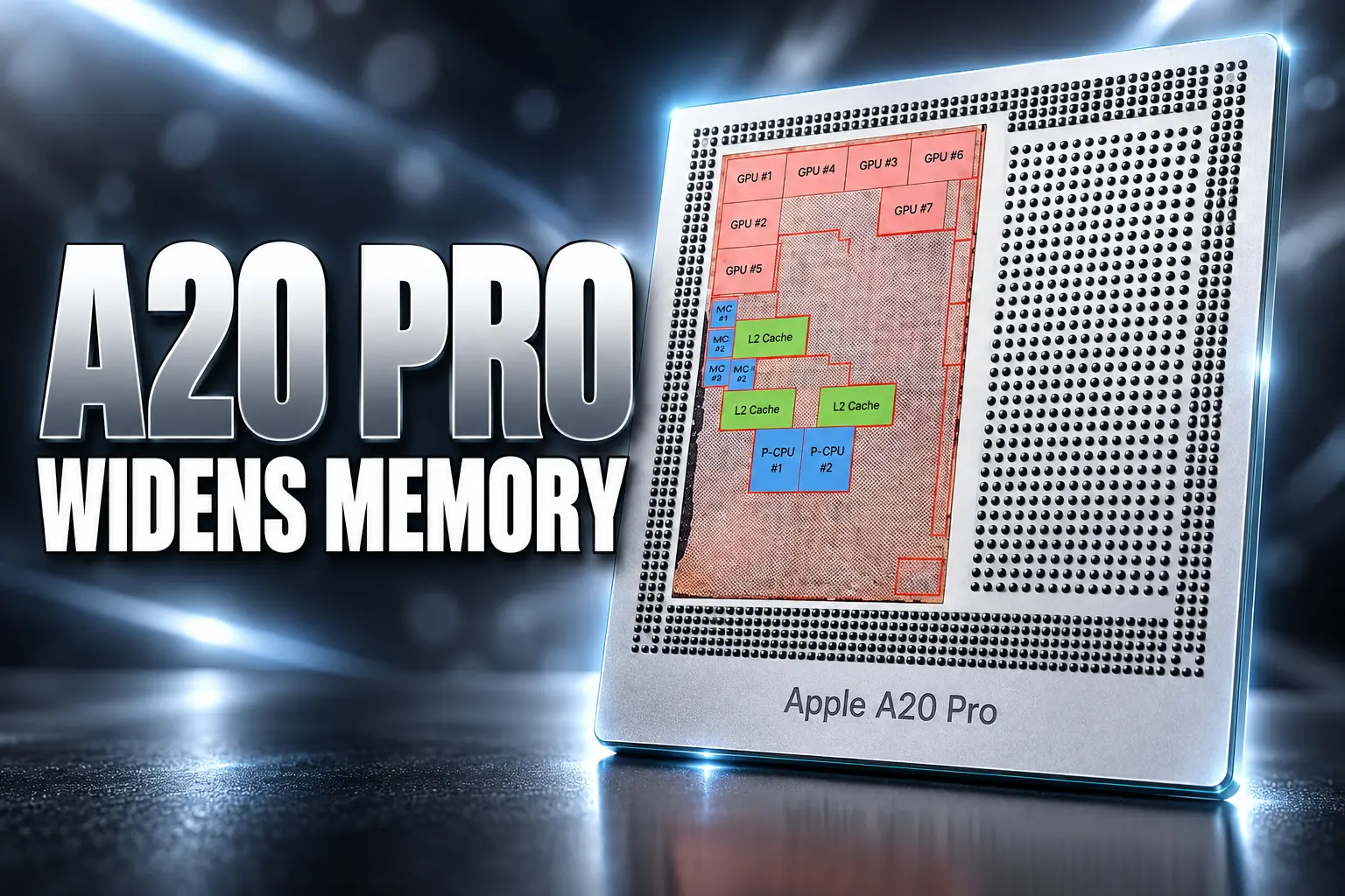 iPhone 18 Pro A20 Pro seven GPU cores leak