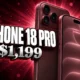 iPhone 18 Pro US launch price $1199