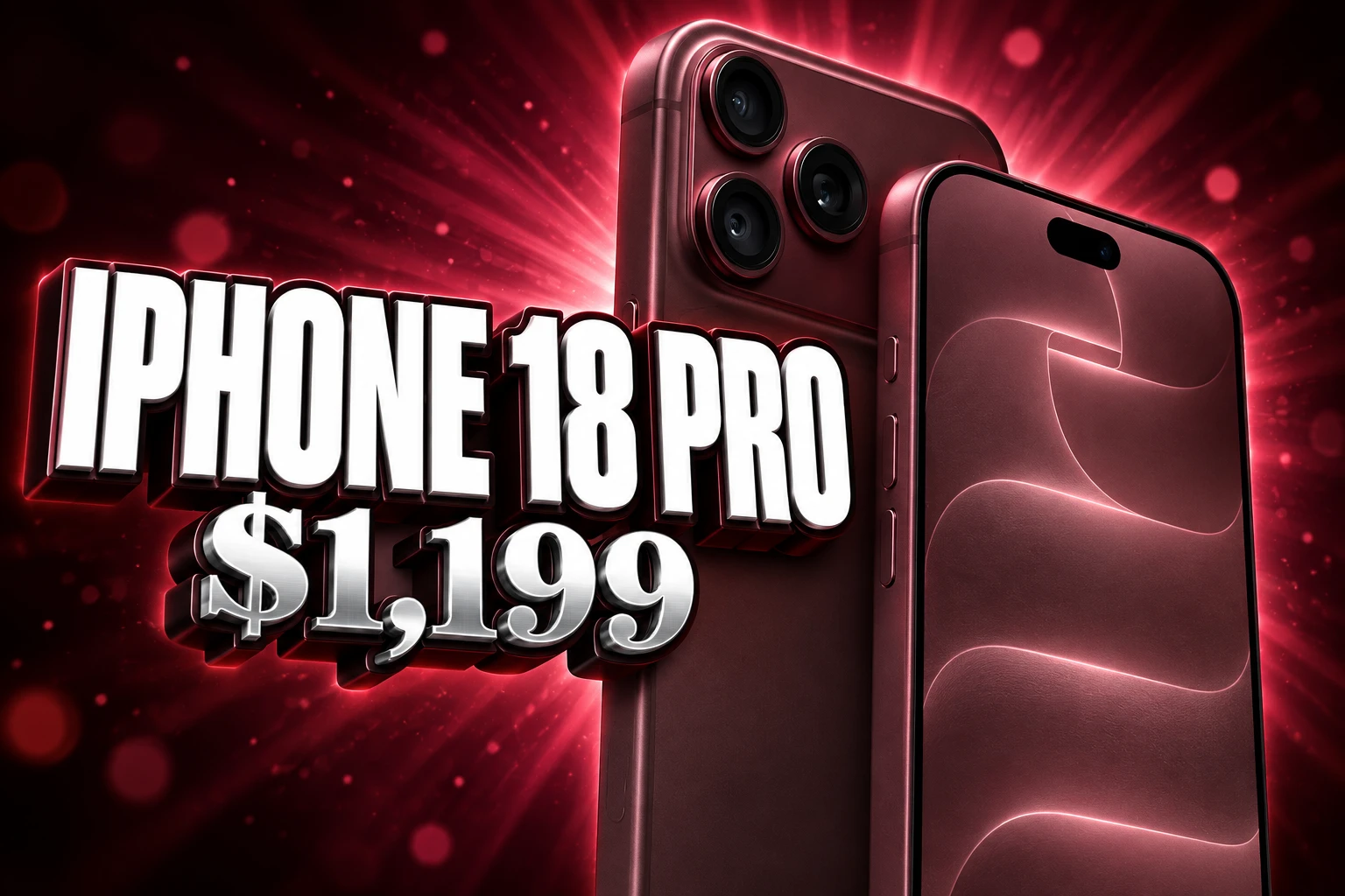 iPhone 18 Pro US launch price $1199