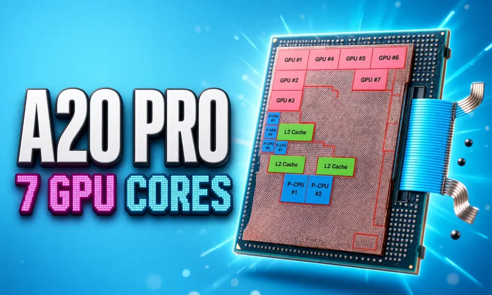 iPhone 18 Pro A20 Pro seven GPU cores leak