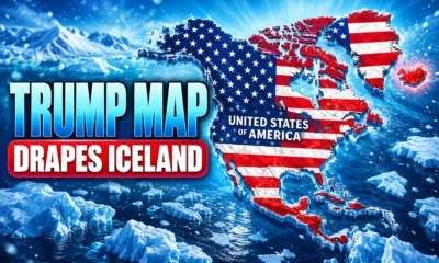 Trump map drapes Iceland under US flag