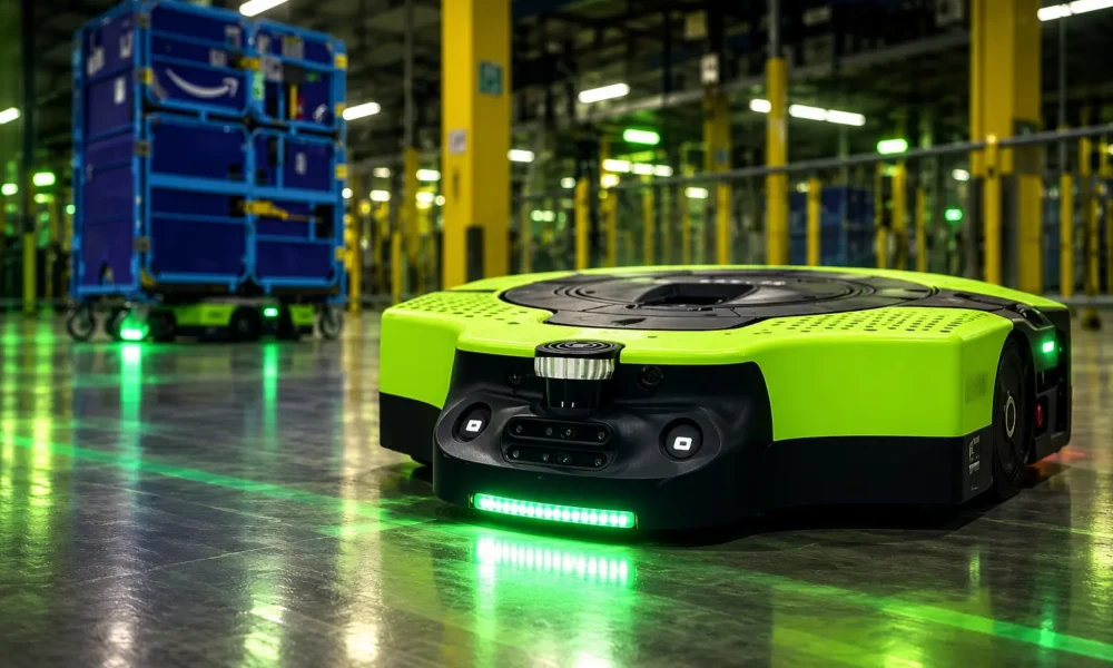 Amazon Proteus robot natural-language cart commands