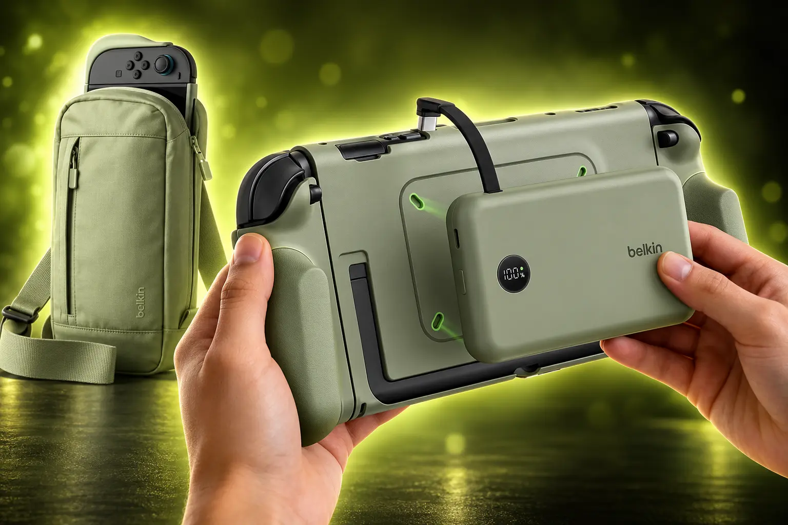Belkin Charging Grip Nintendo Switch 2 magnetic battery