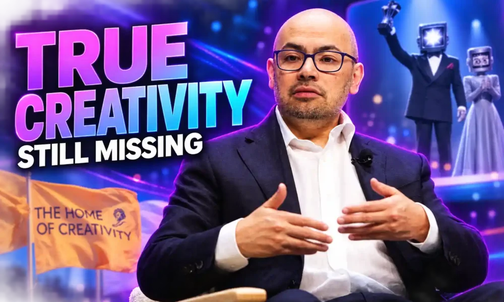 Demis Hassabis Cannes Lions true creativity AGI bottleneck