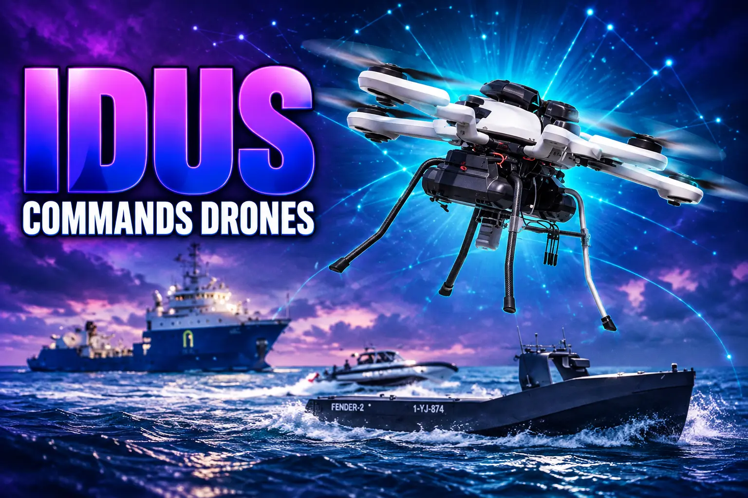 Dutch Navy IDUS software commands mixed drones