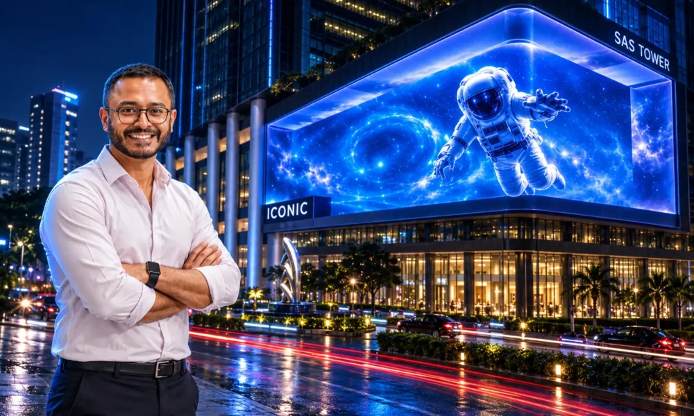 Hyderabad SAS iTower 8K outdoor screen switched on