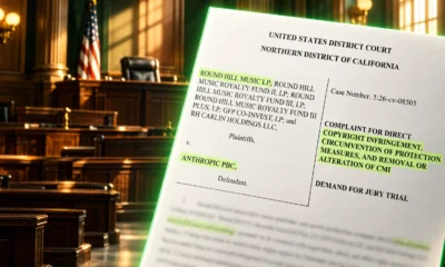 Round Hill Music sues Anthropic over song lyrics