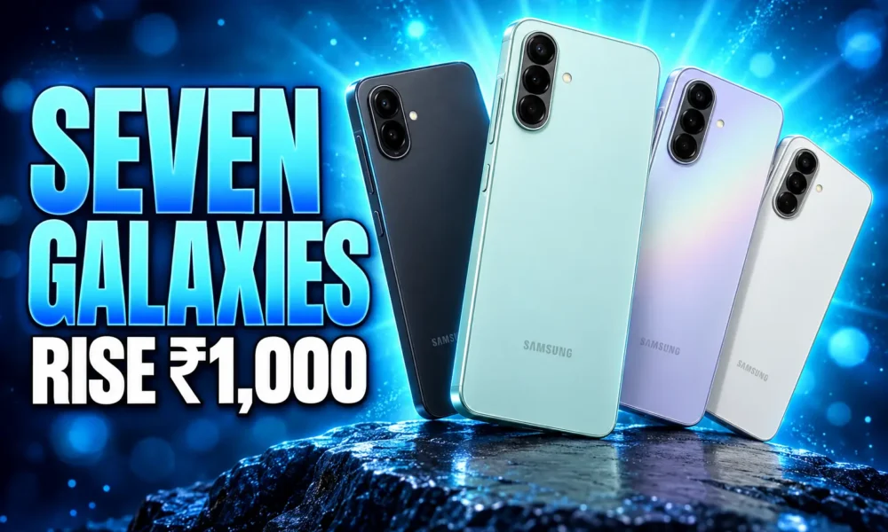 Samsung India seven Galaxy phones hike ₹1000