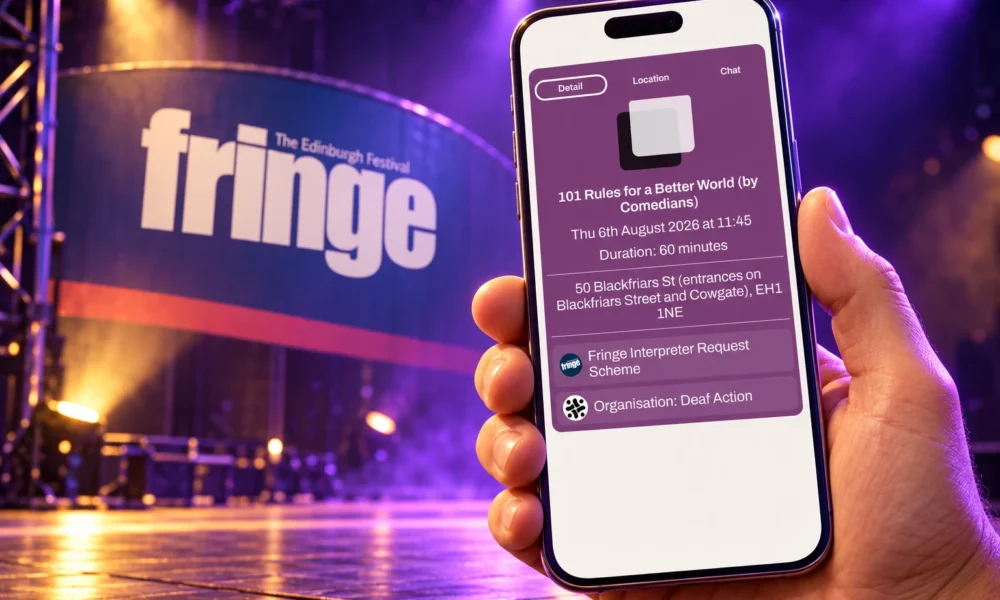 SignPort £5000 grant Fringe BSL interpreter requests