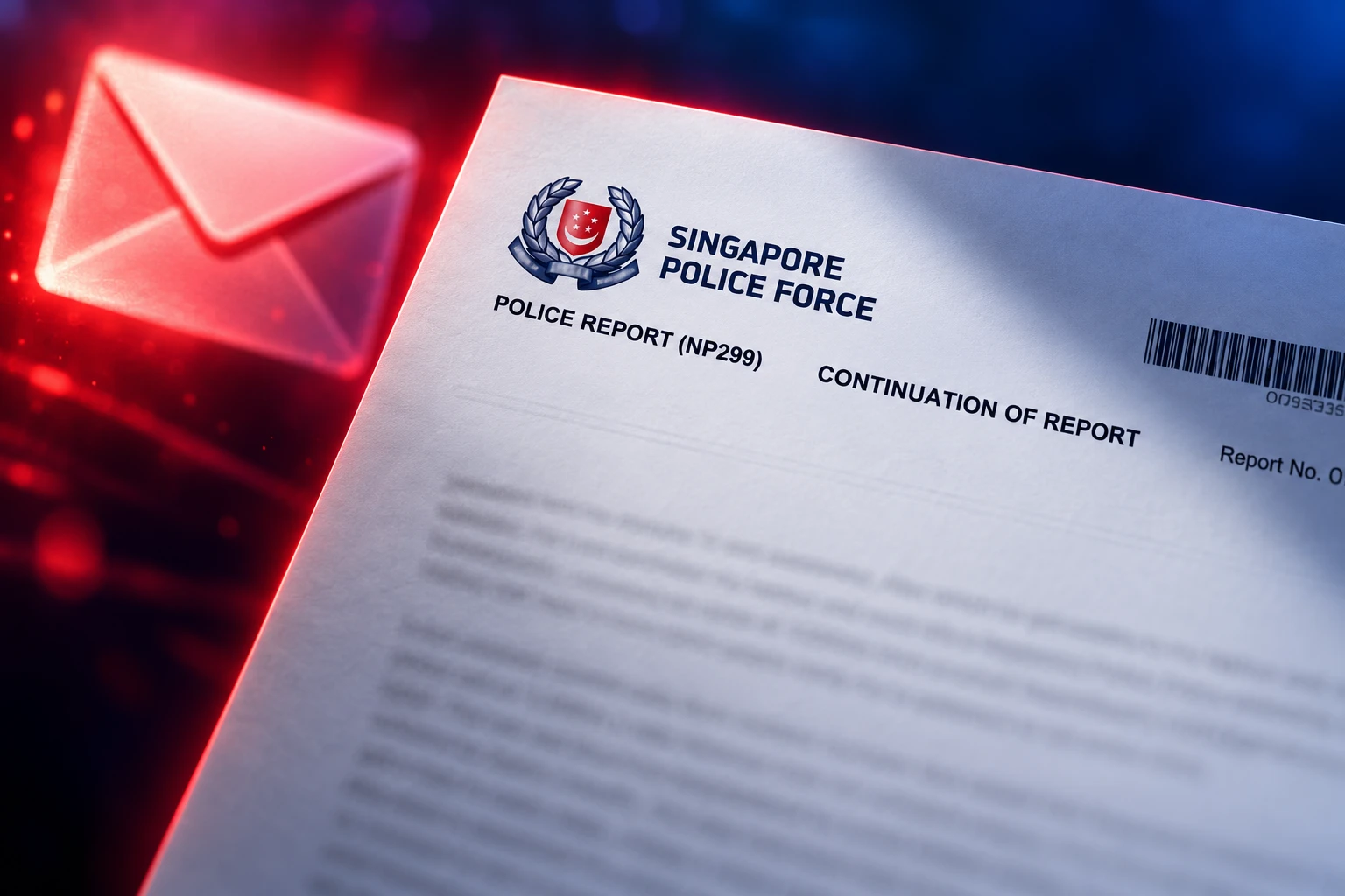 Singapore police crypto email hack inbox rules warning