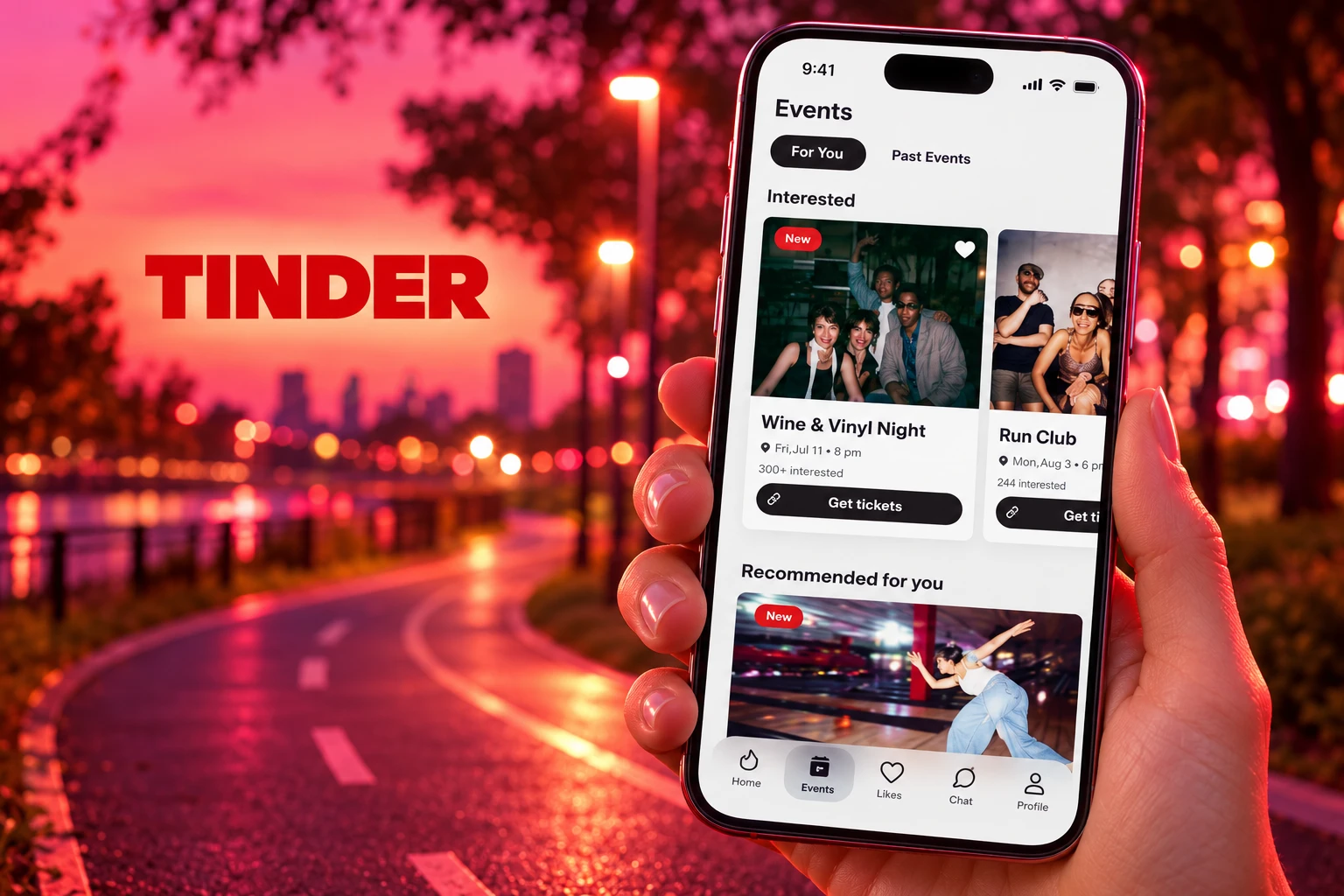 Tinder Events IRL dating app 26 cities
