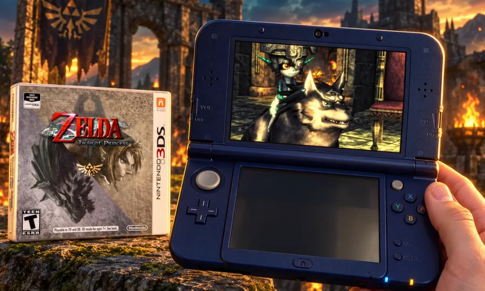 Wolf Link runs in Twilight Princess 3DS port