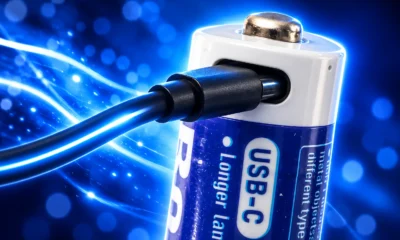 USB-C rechargeable AA cells same phone cable
