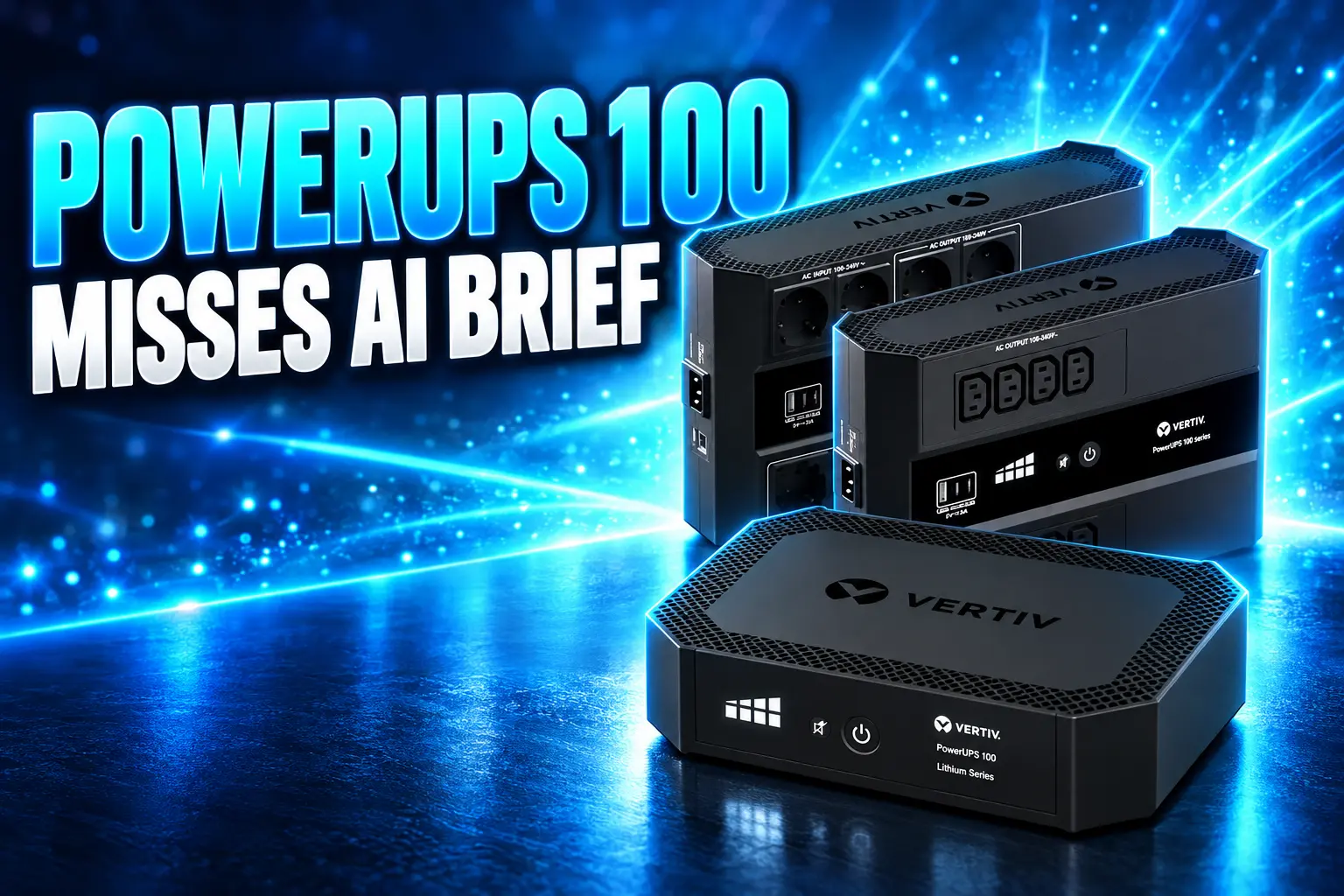 Vertiv PowerUPS 100 210W lithium UPS EMEA
