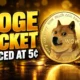 Dogecoin 0.085 Robinhood prediction market 4 a.m.