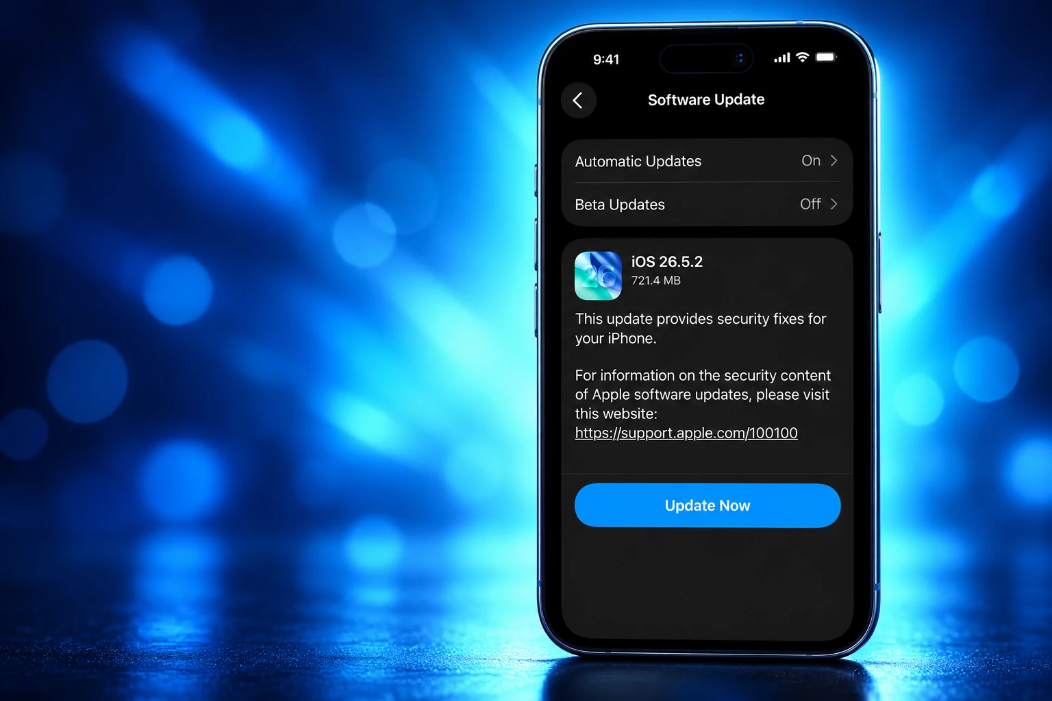 iOS 26.5.2 early security update 29 fixes